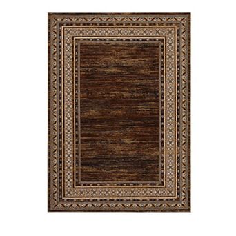 9x12FT Washable Area Rug Modern Border Non Slip Low Pile for Living Room Dining Nursery