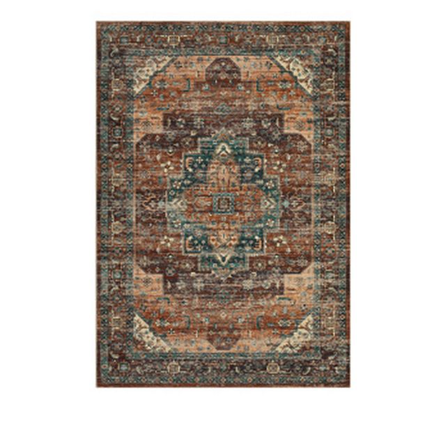 8x10FT Oriental Medallion Area Rug TPR Backing Non Slip for Living