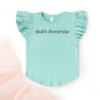 Dad's Favorite Typewriter - Flutter Sleeve Graphic T-Shirt
