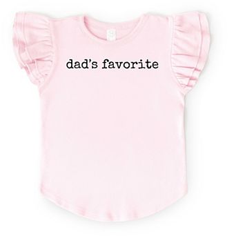 Dad's Favorite Typewriter - Flutter Sleeve Graphic T-Shirt