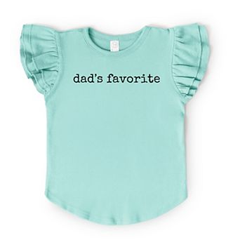 Dad's Favorite Typewriter - Flutter Sleeve Graphic T-Shirt