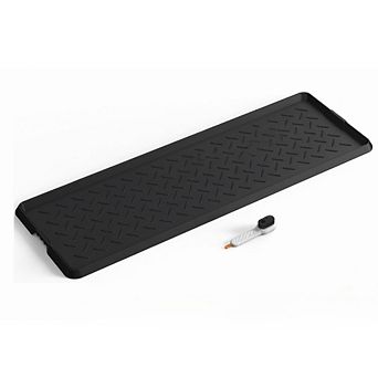 Great Ambitions Extra Large 16.1x47.6" Rubber Shoe Mat with Boot Brush, Indoor,Outdoor
