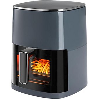 12-in-1 Square Air Fryer 6-qt with Window! Healthier Crispy Meals, 95% Less Oil, Easy Clean, Family S