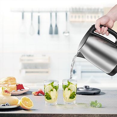 Smart 1.7L Electric Kettle 1500W Fast Boil, Auto Shut-Off & BPA-Free! Perfect for Tea & Quick Meal