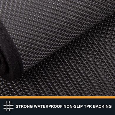 Great Ambitions 24"x35.5" Dirt Trapping Door Mat, Non-Slip & Machine Washable, Charcoal