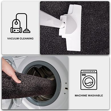 Great Ambitions 24"x35.5" Dirt Trapping Door Mat, Non-Slip & Machine Washable, Charcoal