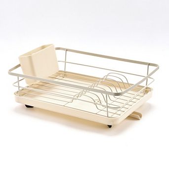 Sweet Home Collection 3 pc Multi-Functional Dish Drying Rack with Drain Board & Utensil Holder
