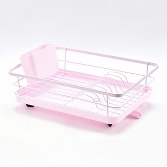 Sweet Home Collection 3 pc Multi-Functional Dish Drying Rack with Drain Board & Utensil Holder