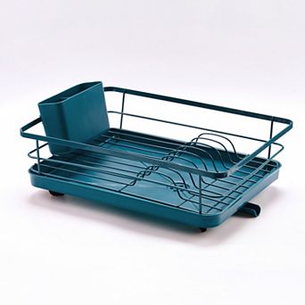 Sweet Home Collection 3 pc Multi-Functional Dish Drying Rack with Drain Board & Utensil Holder