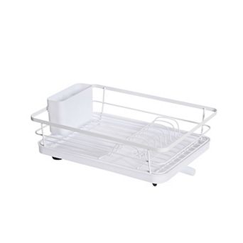 Sweet Home Collection 3 pc Multi-Functional Dish Drying Rack with Drain Board & Utensil Holder