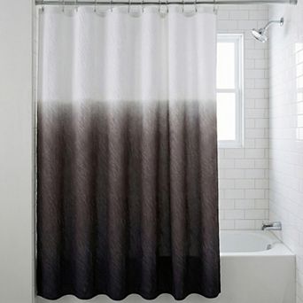 3D Embossed Shower Curtain, Waterproof Washable Fabric, Modern Shower Curtain Sets with 12 Hooks