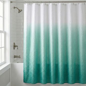 3D Embossed Shower Curtain, Waterproof Washable Fabric, Modern Shower Curtain Sets with 12 Hooks