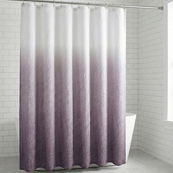 3D Embossed Shower Curtain, Waterproof Washable Fabric, Modern Shower Curtain Sets with 12 Hooks