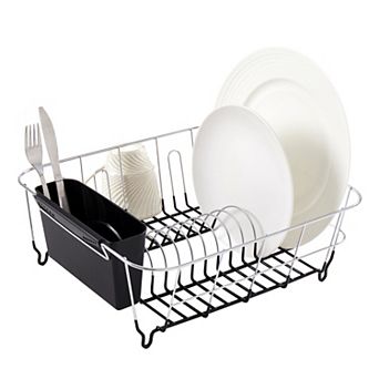 Sweet Home Collection Chrome Plated Steel 2 pc Small Dish Drainer