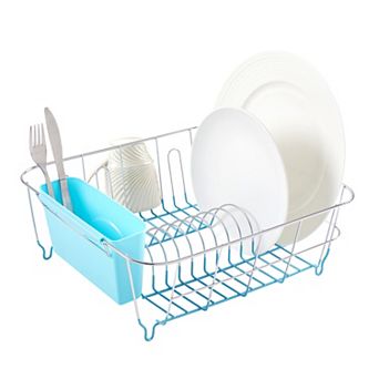 Sweet Home Collection Chrome Plated Steel 2 pc Small Dish Drainer