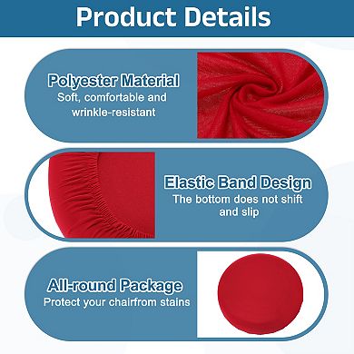 4 Pcs Stool Covers Washable Dustproof with Elastic