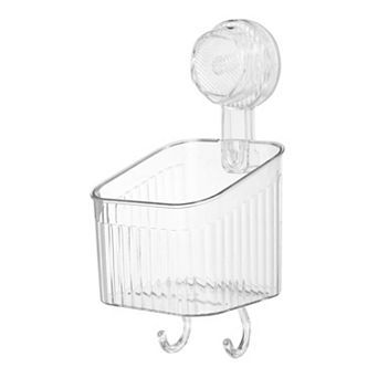 1 pc Suction Cup Shower Caddy with Hooks for Bathroom Kitchen