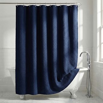 3D Embossed Shower Curtain, Waterproof Washable Fabric, Modern Soft Shower Curtain Set with 12 Hooks