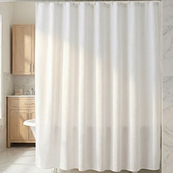 3D Embossed Shower Curtain, Waterproof Washable Fabric, Modern Soft Shower Curtain Set with 12 Hooks
