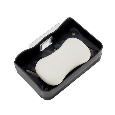 1 Pc Double-layer Drain Soap Dish for Bathroom with Suction Cup Holder