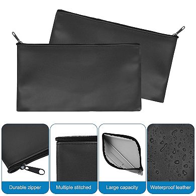 4 Pcs Money Bag Bank Security Money Pouch Receipt Holder