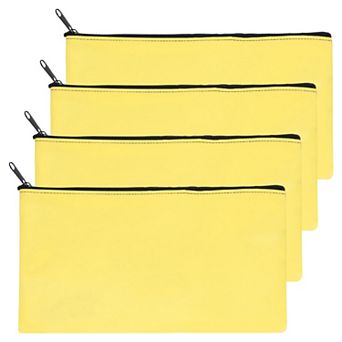 4 pc Money Bag Bank Security Money Pouch Receipt Holder