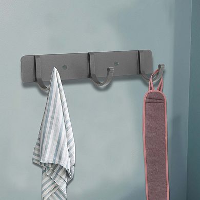 2 Pcs Coat Rack Wall Mount, Coat Hooks Wall Mount, Wall Hooks for Hanging, Hat Rack w 3 Hooks