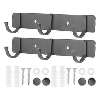 2 pc Coat Rack Wall Mount, Coat Hooks Wall Mount, Wall Hooks for Hanging, Hat Rack w 3 Hooks