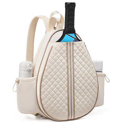 Pickleball Sling Bag Waterproof Tennis & Badminton Backpack with Wet Pocket