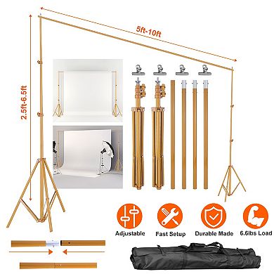 6.5×10ft Photography Backdrop Stand Adjustable Studio Support Set