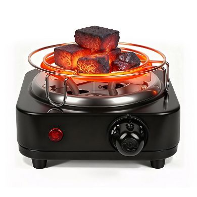 500W Electric Charcoal Burner Hookah Coal Heater with Grill & Tongs