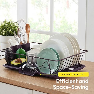 Sweet Home Collection Steel 3-Piece Large Dish Drainer