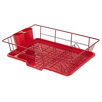 Sweet Home Collection Steel 3 pc Large Dish Drainer