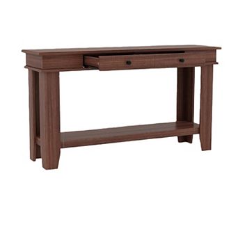 Long Console Table with Drawers, Wooden Rectangular Entryway Table