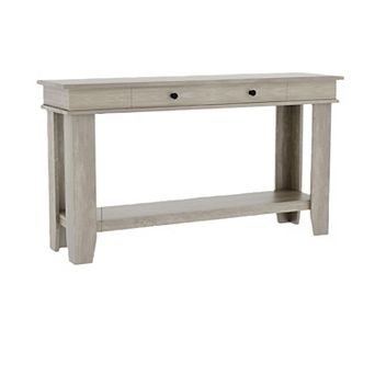 Long Console Table with Drawers, Wooden Rectangular Entryway Table