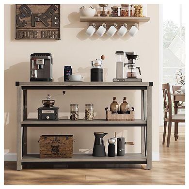 Farmhouse Console Table with Storage, Narrow Sofa Table & Entryway Table for Living Room