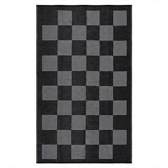 Outdoor Area Rug, Plastic Checkered Rug for Patio,Non-Slip Easy-Clean Stain-Resistant