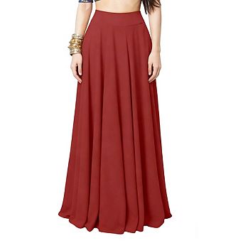 Womens Maxi Skirt High Waist Side Pockets Flowy Soft Elegant Casual Skirts