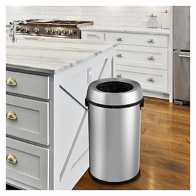 65L/17Gal Heavy Duty Open Top Commercial - Kitchen Trash Can with Fingerprint-Resistant Waste Bin