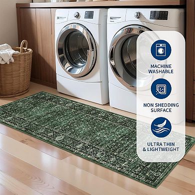 Large Area Rugs,Washable Floral Indoor Floor Carpet Non Slip Stain Resistant