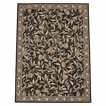 Botanical Soft Non Slip Throw Rugs，Modern Low Pile Non Shedding Washable Decor Carpet