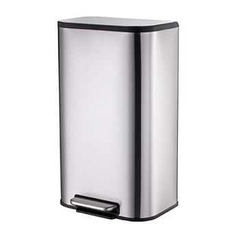 Kitchen Trash Can, 13.21 Gal/50L Stainless Steel Garbage Bin - Soft-Close Lid