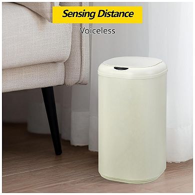 8 Gallon Stainless Steel Sensor Trash Can, Automatic Motion Sensor Kitchen Bathroom Garbage Bin