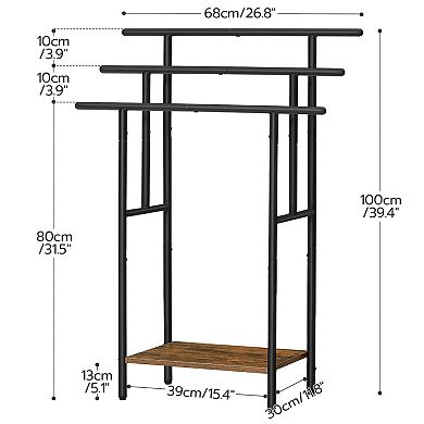 39.4"Freestanding 3-Tier Multipurpose Towel Rack with Shelf