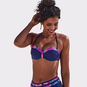 Lascana Women's Gathered Detail Bandeau Bikini Top