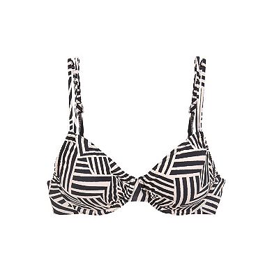 Lascana Women's Geometric Print Underwire Bikini Top