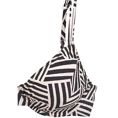 Lascana Women's Geometric Print Underwire Bikini Top