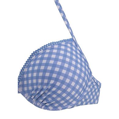 Lascana Women's Gingham Push Up Bikini Top