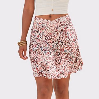 Lascana Women's Floral Flared Skirt