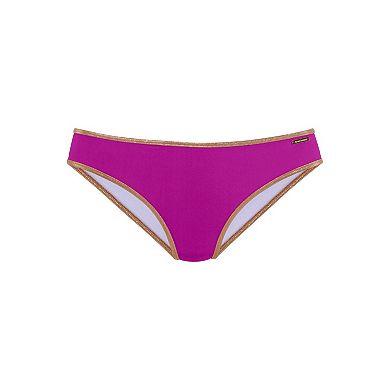 Lascana Women's Metallic Trim Classic Bikini Bottom